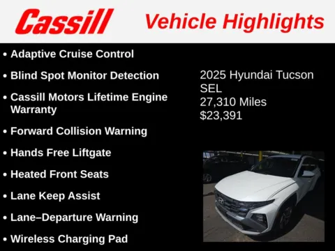 Another view of 2025 Hyundai Tucson SEL for sale in Cedar Rapids, IA at Cassill Motors