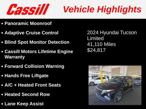 Another view of 2024 Hyundai Tucson Limited for sale in Cedar Rapids, IA at Cassill Motors