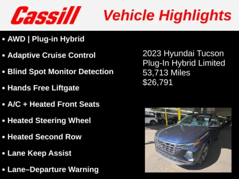 Another view of 2023 Hyundai Tucson Plug-In Hybrid Limited for sale in Cedar Rapids, IA at Cassill Motors