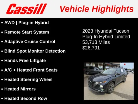 Another view of 2023 Hyundai Tucson Plug-In Hybrid Limited for sale in Cedar Rapids, IA at Cassill Motors
