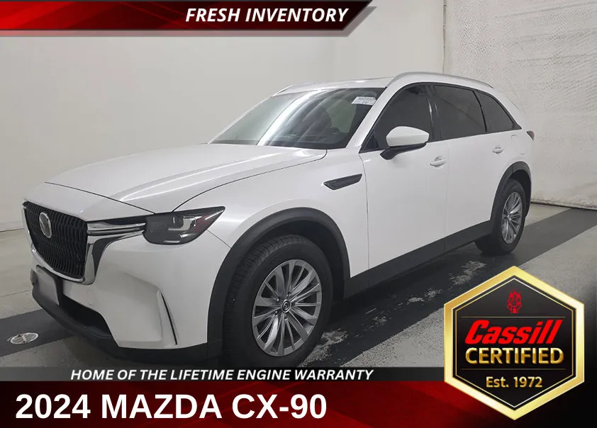 White 2024 Mazda CX-90 3.3 Turbo Preferred Plus for sale in Cedar Rapids, IA