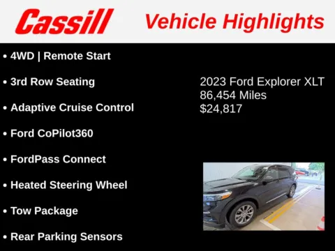 Another view of 2023 Ford Explorer XLT for sale in Cedar Rapids, IA at Cassill Motors