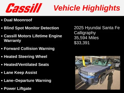 Another view of 2025 Hyundai Santa Fe Calligraphy for sale in Cedar Rapids, IA at Cassill Motors
