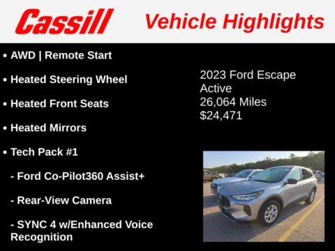 Another view of 2023 Ford Escape Active for sale in Cedar Rapids, IA at Cassill Motors