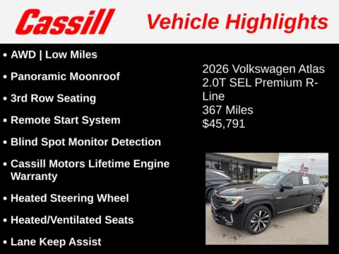 Another view of 2026 Volkswagen Atlas SEL Premium R-Line for sale in Cedar Rapids, IA at Cassill Motors