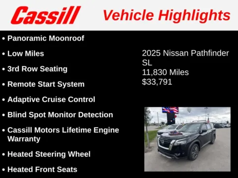 Another view of 2025 Nissan Pathfinder SL for sale in Cedar Rapids, IA at Cassill Motors
