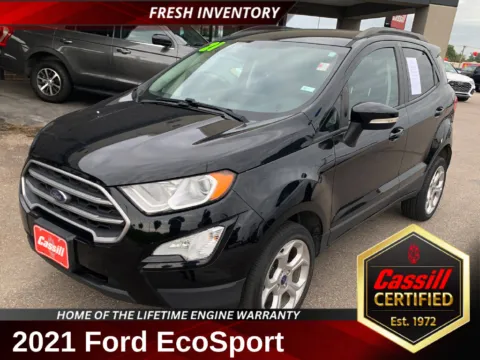 Black 2021 Ford EcoSport SE for sale in Cedar Rapids, IA