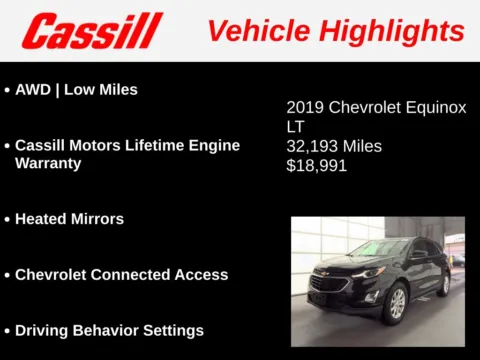 Another view of 2019 Chevrolet Equinox LT for sale in Cedar Rapids, IA at Cassill Motors
