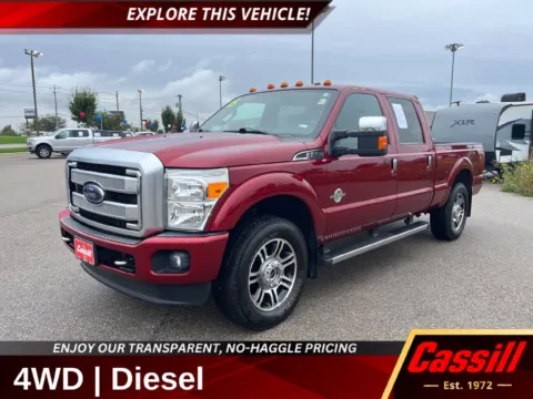 Red 2015 Ford F-250SD Platinum for sale in Cedar Rapids, IA