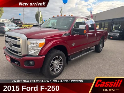 Red 2015 Ford F-250SD Platinum for sale in Cedar Rapids, IA