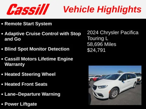 Another view of 2024 Chrysler Pacifica Touring L for sale in Cedar Rapids, IA at Cassill Motors