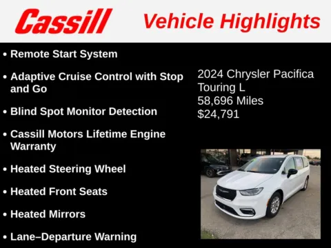 Another view of 2024 Chrysler Pacifica Touring L for sale in Cedar Rapids, IA at Cassill Motors