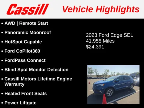 Another view of 2023 Ford Edge SEL for sale in Cedar Rapids, IA at Cassill Motors