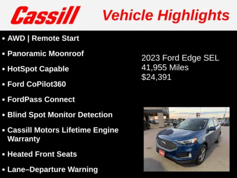 Another view of 2023 Ford Edge SEL for sale in Cedar Rapids, IA at Cassill Motors
