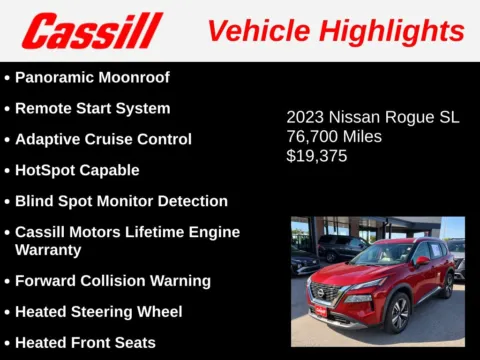Another view of 2023 Nissan Rogue SL for sale in Cedar Rapids, IA at Cassill Motors