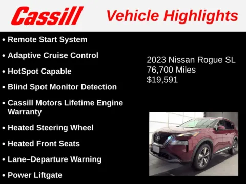 Another view of 2023 Nissan Rogue SL for sale in Cedar Rapids, IA at Cassill Motors