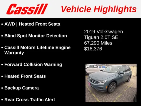 Another view of 2019 Volkswagen Tiguan 2.0T SE for sale in Cedar Rapids, IA at Cassill Motors