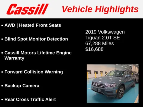 Another view of 2019 Volkswagen Tiguan 2.0T SE for sale in Cedar Rapids, IA at Cassill Motors