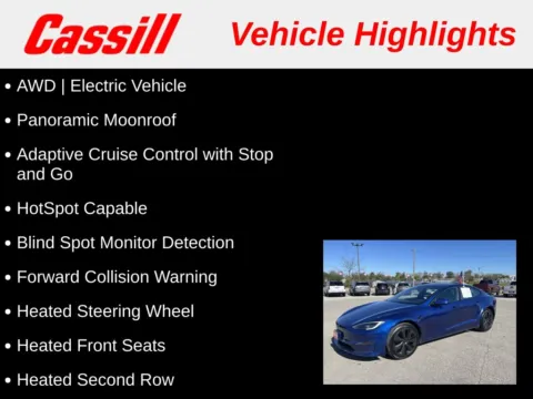 Another view of 2022 Tesla Model S for sale in Cedar Rapids, IA at Cassill Motors