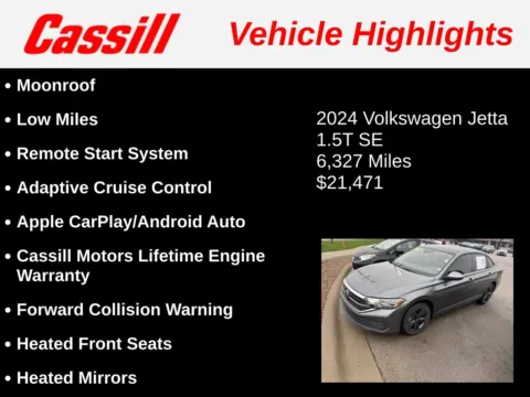 Another view of 2024 Volkswagen Jetta 1.5T SE for sale in Cedar Rapids, IA at Cassill Motors