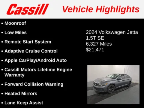 Another view of 2024 Volkswagen Jetta 1.5T SE for sale in Cedar Rapids, IA at Cassill Motors
