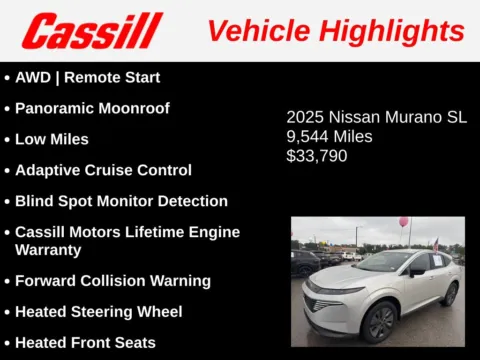 Another view of 2025 Nissan Murano SL for sale in Cedar Rapids, IA at Cassill Motors