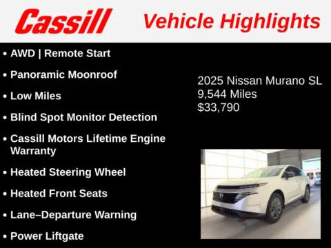 Another view of 2025 Nissan Murano SL for sale in Cedar Rapids, IA at Cassill Motors