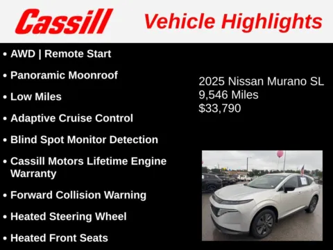 Another view of 2025 Nissan Murano SL for sale in Cedar Rapids, IA at Cassill Motors