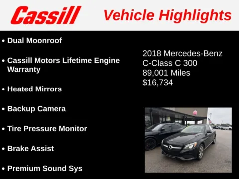 Another view of 2018 Mercedes-Benz C-Class C 300 for sale in Cedar Rapids, IA at Cassill Motors