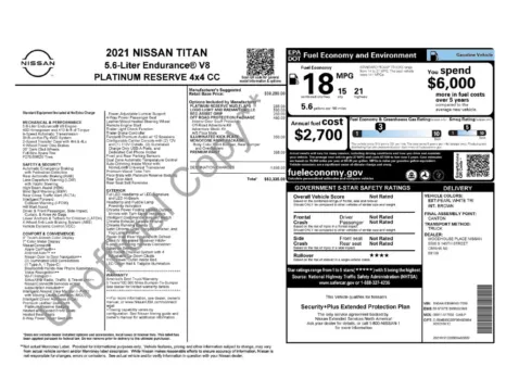 Photos of 2021 Nissan Titan Platinum Reserve for sale in Cedar Rapids, IA at Cassill Motors