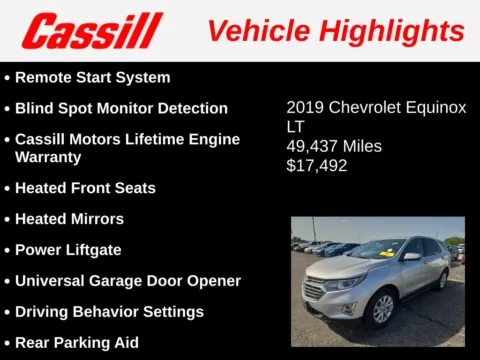 Another view of 2019 Chevrolet Equinox LT for sale in Cedar Rapids, IA at Cassill Motors