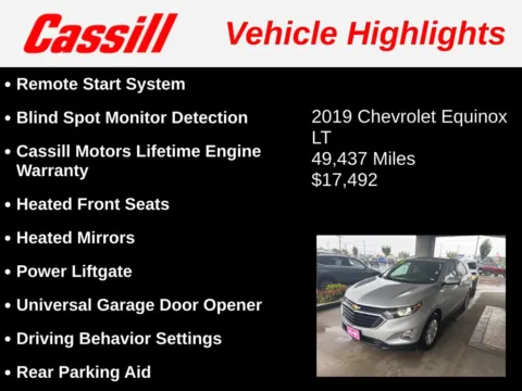 Another view of 2019 Chevrolet Equinox LT for sale in Cedar Rapids, IA at Cassill Motors