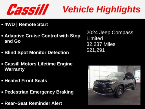 Another view of 2024 Jeep Compass Limited for sale in Cedar Rapids, IA at Cassill Motors