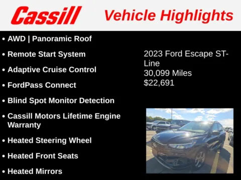 Another view of 2023 Ford Escape ST-Line for sale in Cedar Rapids, IA at Cassill Motors