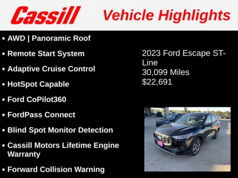 Another view of 2023 Ford Escape ST-Line for sale in Cedar Rapids, IA at Cassill Motors