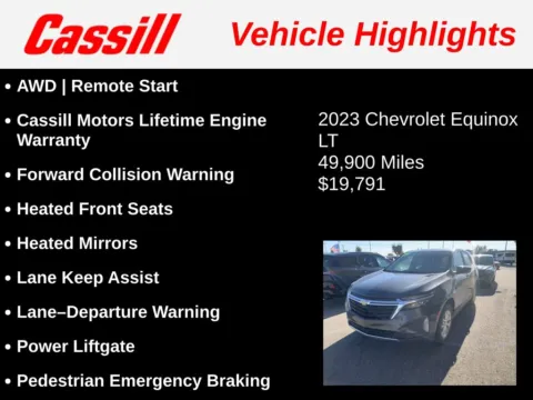 Another view of 2023 Chevrolet Equinox LT for sale in Cedar Rapids, IA at Cassill Motors
