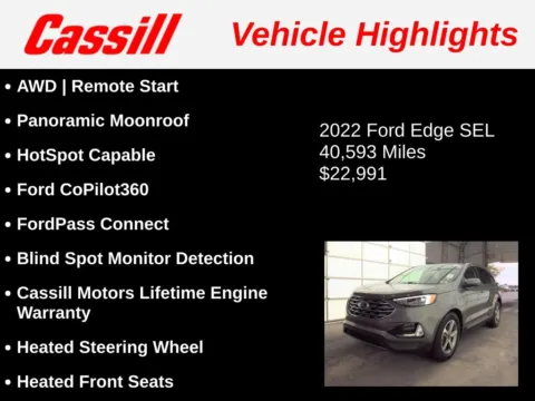 Another view of 2022 Ford Edge SEL for sale in Cedar Rapids, IA at Cassill Motors