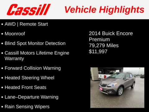 Another view of 2014 Buick Encore Premium for sale in Cedar Rapids, IA at Cassill Motors
