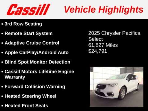 Another view of 2025 Chrysler Pacifica Select for sale in Cedar Rapids, IA at Cassill Motors