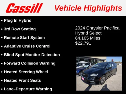 Another view of 2024 Chrysler Pacifica Hybrid Select for sale in Cedar Rapids, IA at Cassill Motors