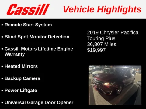 Another view of 2019 Chrysler Pacifica Touring Plus for sale in Cedar Rapids, IA at Cassill Motors