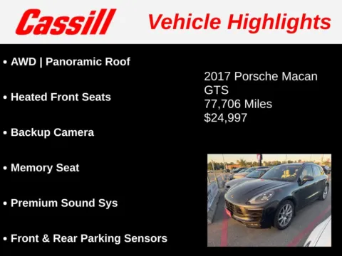 Another view of 2017 Porsche Macan GTS for sale in Cedar Rapids, IA at Cassill Motors