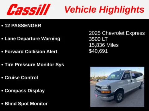 Another view of 2025 Chevrolet Express 3500 LT for sale in Cedar Rapids, IA at Cassill Motors