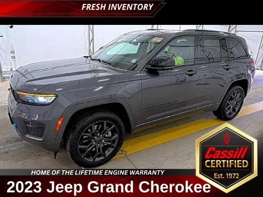 Gray 2023 Jeep Grand Cherokee 4xe for sale in Cedar Rapids, IA
