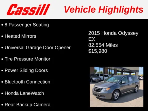 Another view of 2015 Honda Odyssey EX for sale in Cedar Rapids, IA at Cassill Motors