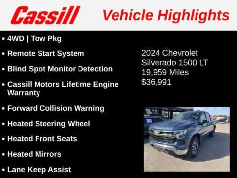 Another view of 2024 Chevrolet Silverado 1500 LT for sale in Cedar Rapids, IA at Cassill Motors