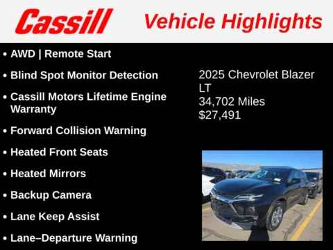 Another view of 2025 Chevrolet Blazer LT for sale in Cedar Rapids, IA at Cassill Motors