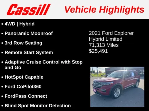 Another view of 2021 Ford Explorer Limited for sale in Cedar Rapids, IA at Cassill Motors