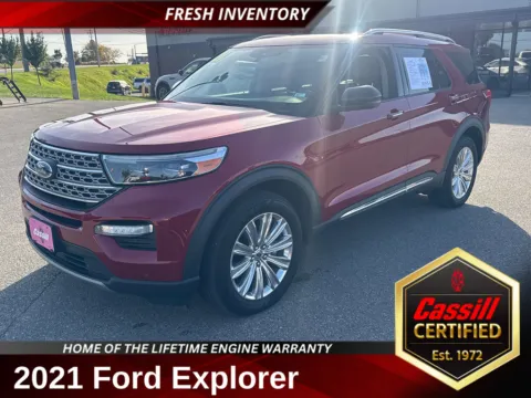 Red 2021 Ford Explorer Limited for sale in Cedar Rapids, IA