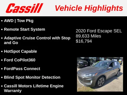 Another view of 2020 Ford Escape SEL for sale in Cedar Rapids, IA at Cassill Motors